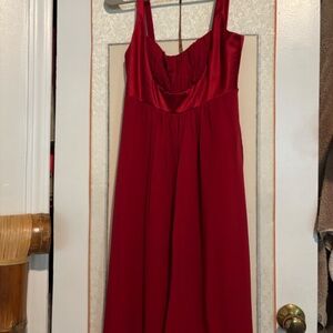 Nicole Miller 100% silk red babydoll dress